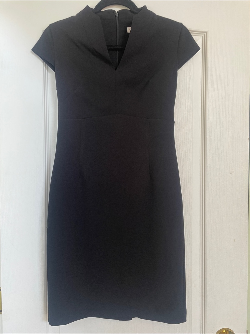 Calvin Klein Cap-Sleeve Black Dress, Size 2